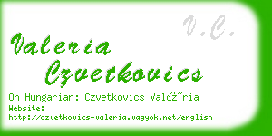 valeria czvetkovics business card